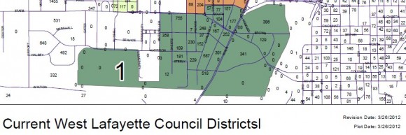 West Lafayette District 1 Map 2011