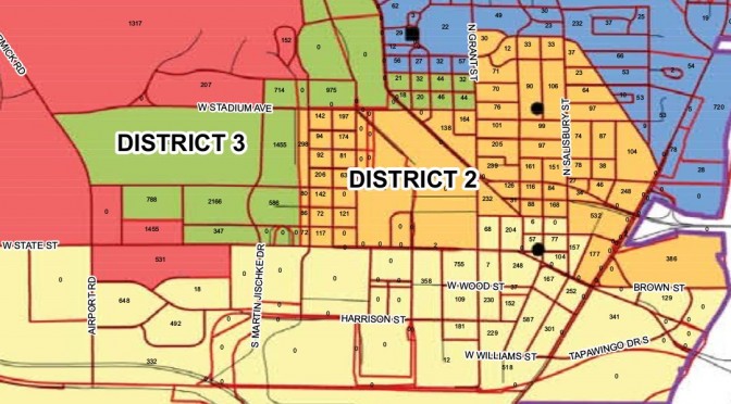 Student Districts in West Lafayette post-2014 Redistricting