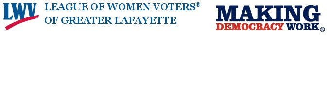 League of Women Voters of Greater Lafayette Header