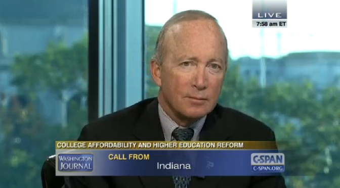 Mitch Daniels on C-SPAN’s Washington Journal 2015-10-16